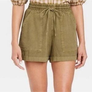 Universal Thread Women's Mid-Rise Tie Waist Utility Shorts, XL
